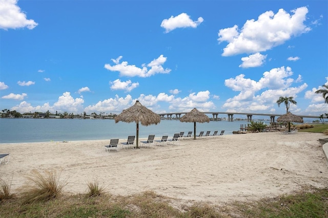 water view with a beach view