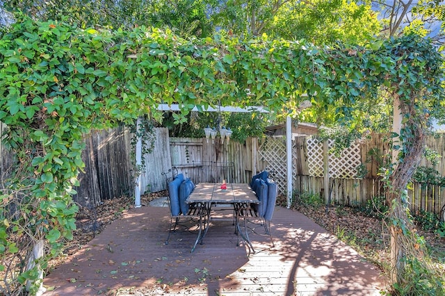 view of patio / terrace featuring a deck