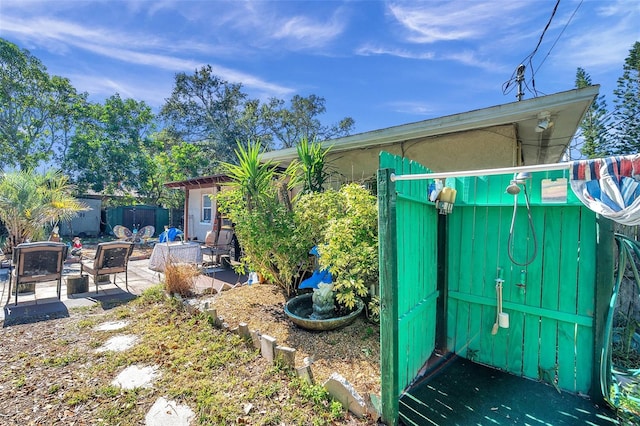 exterior space with a patio