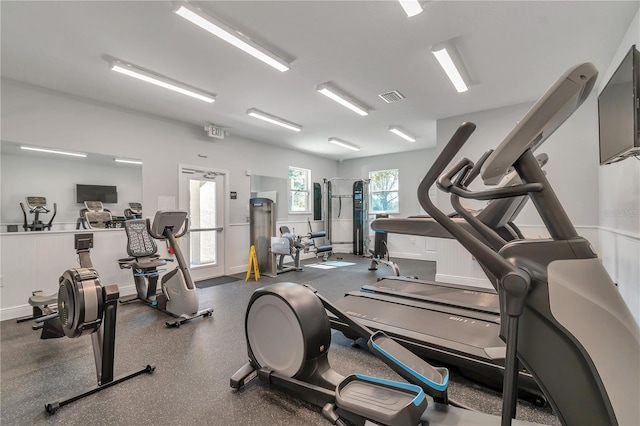 view of exercise room