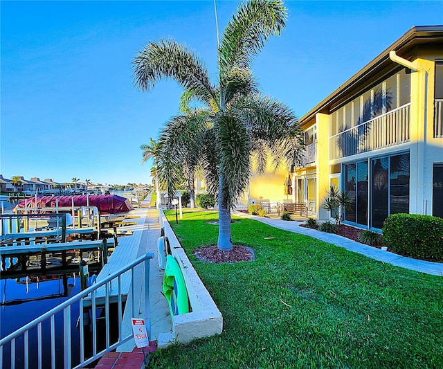 exterior space with a lawn