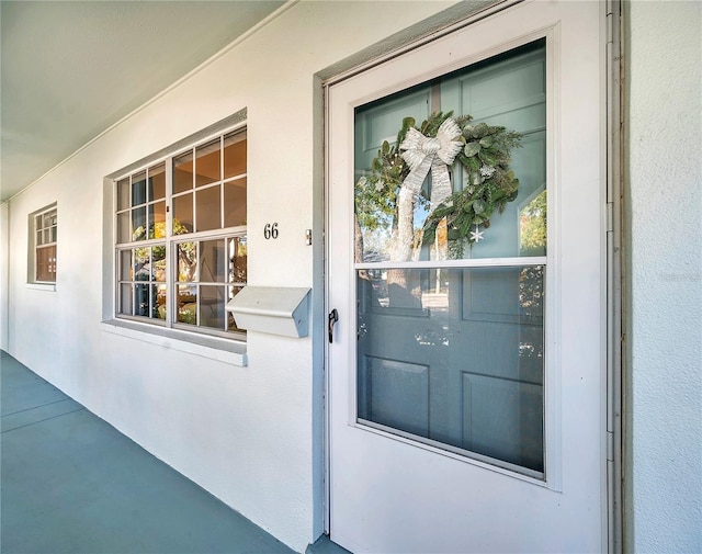 view of doorway to property