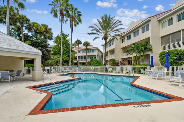 view of pool with a patio