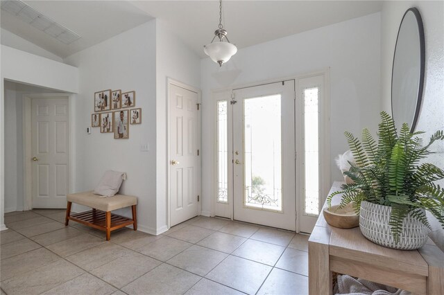 view of tiled foyer