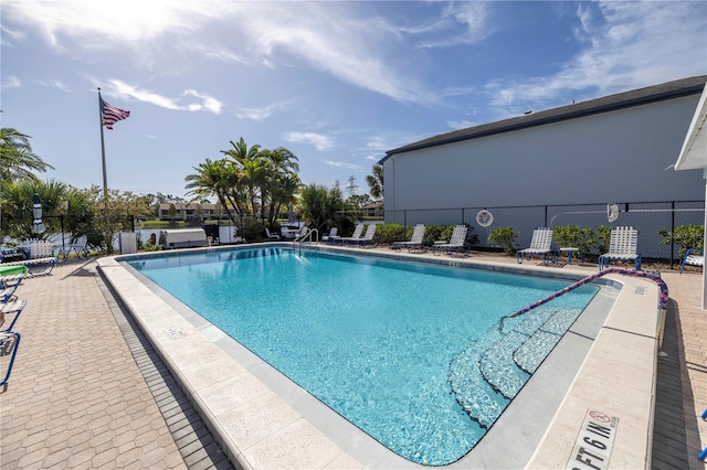 view of pool with a patio