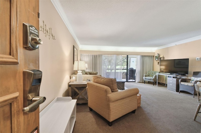 36750 US Highway 19 N Unit 19219, Palm Harbor, FL 34684 - carpeted living room featuring ornamental molding