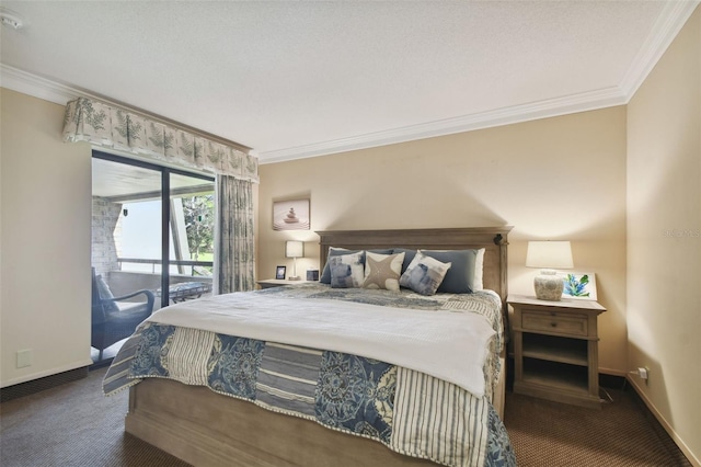 36750 US Highway 19 N Unit 19219, Palm Harbor, FL 34684 - bedroom featuring crown molding, carpet floors, access to outside, and baseboards