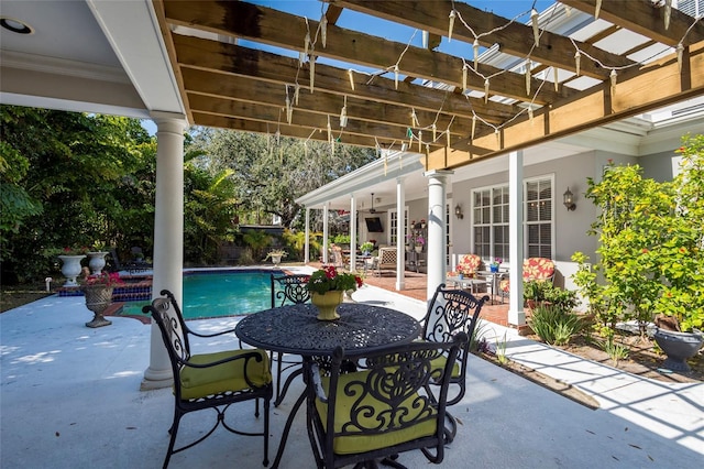 view of patio / terrace with a pergola