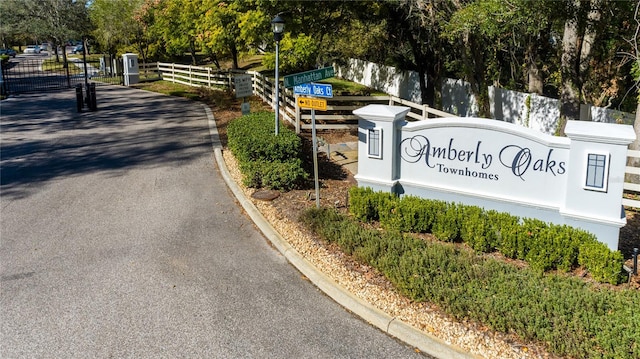 view of community sign