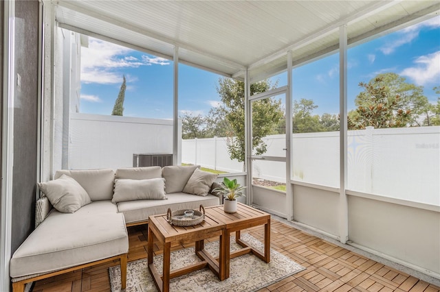 7013 Summer Holly Pl, Riverview, FL 33578 - sunroom with an outdoor hangout area
