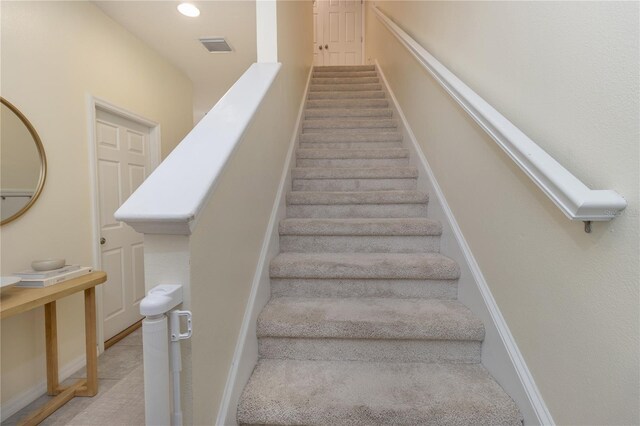 7013 Summer Holly Pl, Riverview, FL 33578 - stairway with carpet floors