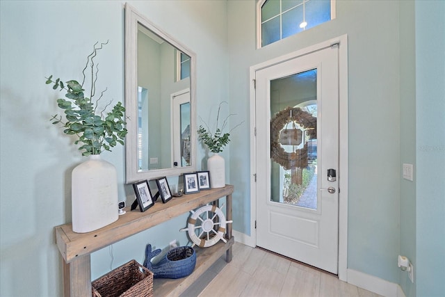 entryway with baseboards