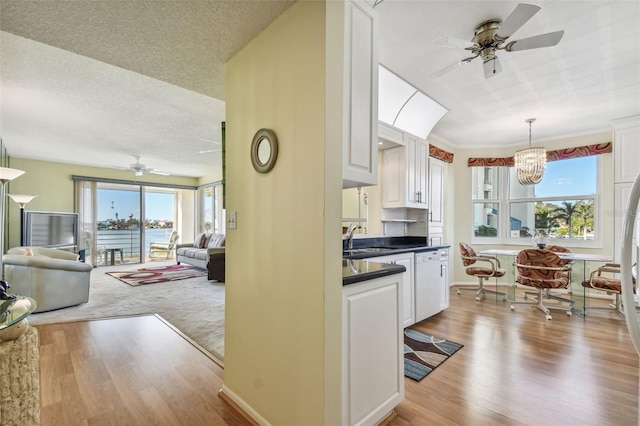 kitchen featuring white cabinets and a healthy amount of sunlight