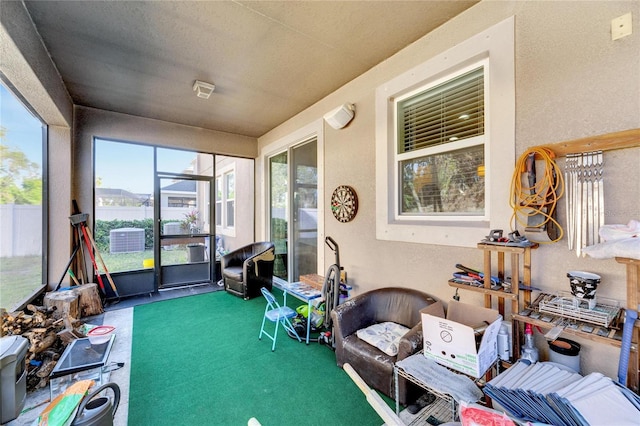 view of sunroom