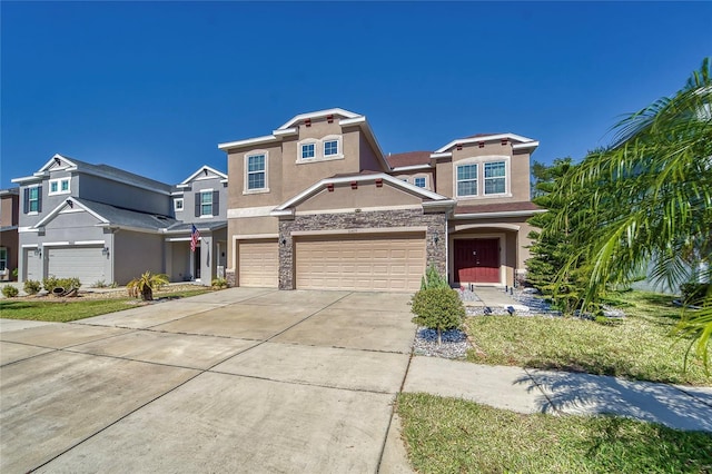 view of front of home featuring a garage