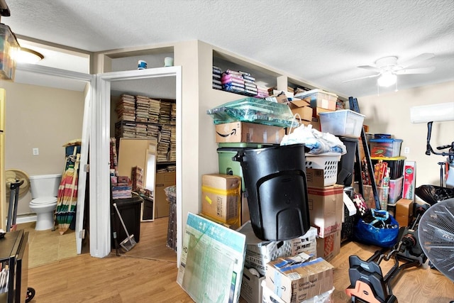 storage with ceiling fan