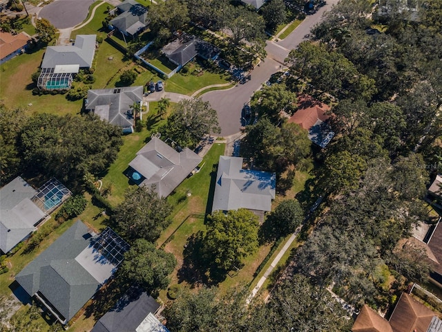 aerial view with a residential view