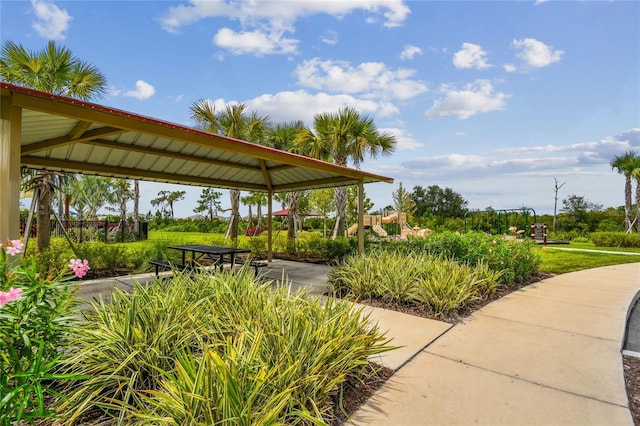 view of home's community featuring a gazebo