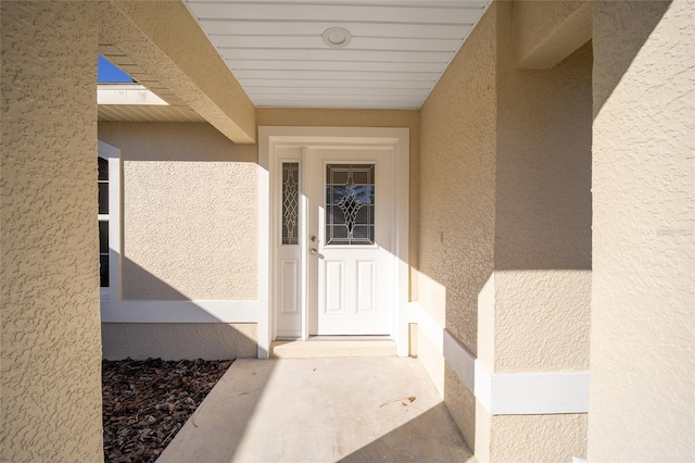 view of doorway to property