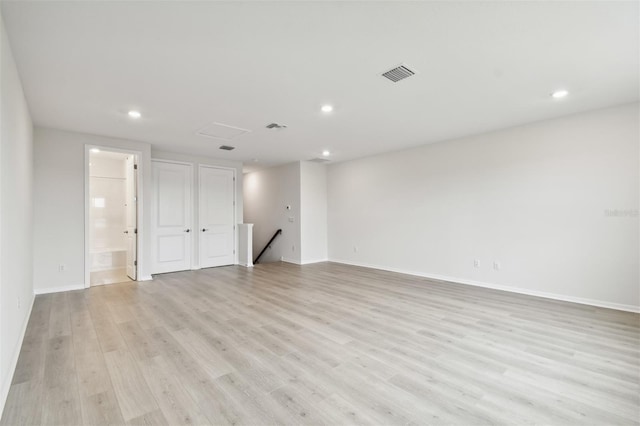 interior space featuring light hardwood / wood-style floors