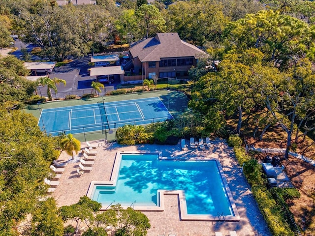 1901 Lennox Rd E Unit 1901, Palm Harbor, FL 34683 - aerial view of property and surrounding area with a pool area