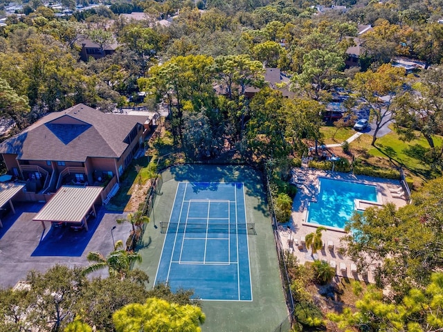 1901 Lennox Rd E Unit 1901, Palm Harbor, FL 34683 - aerial view of property and surrounding area with a pool area