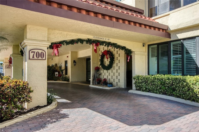 view of doorway to property