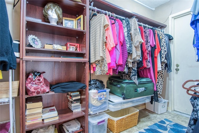 view of walk in closet