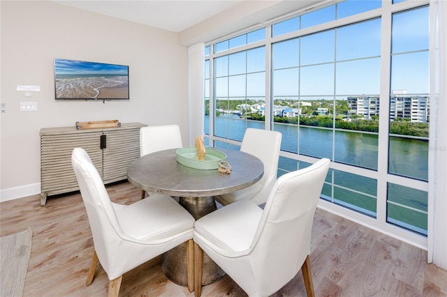 399 2nd St Unit 718, Indian Rocks Beach, FL 33785 - dining room featuring light wood-style floors and baseboards