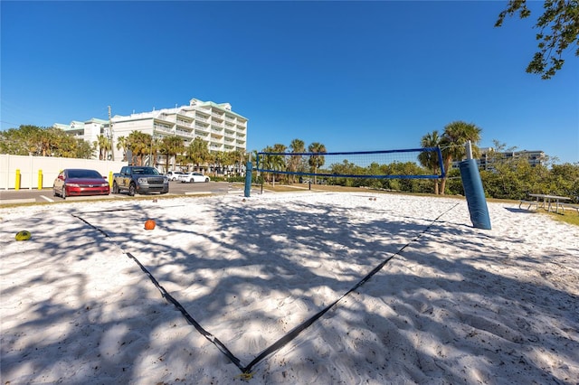 view of home's community with volleyball court