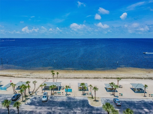 property view of water with a view of the beach