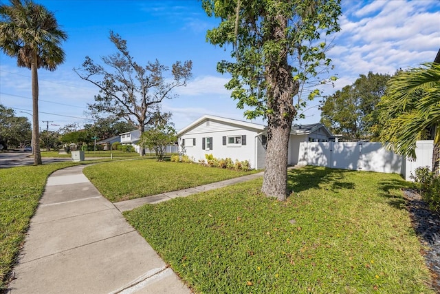 exterior space with a front yard