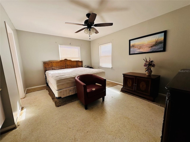 bedroom with ceiling fan