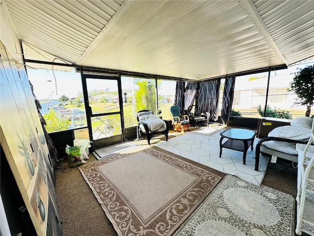 view of sunroom