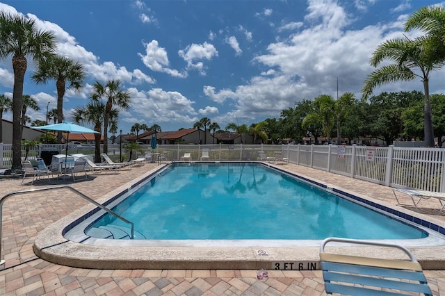 view of pool with a patio