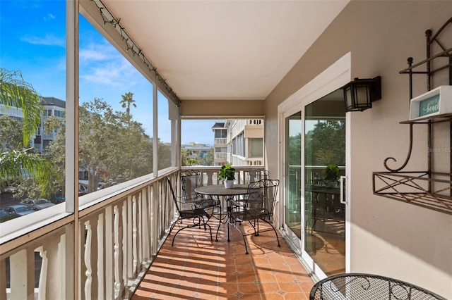 view of sunroom / solarium