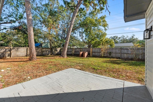 view of yard with a patio