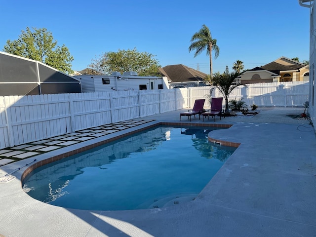 view of pool featuring a patio area