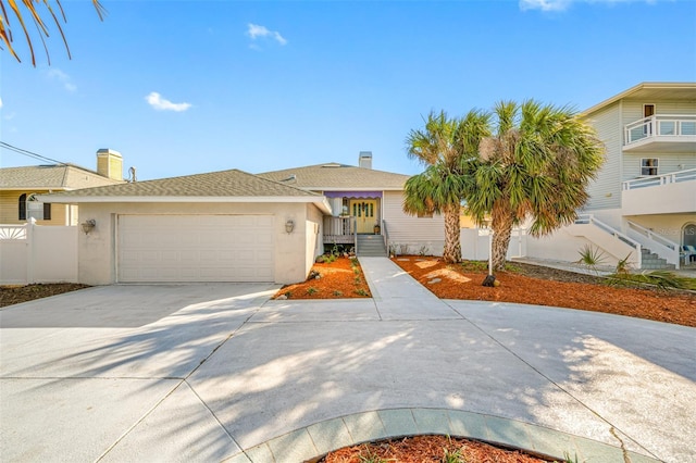 view of front of house featuring a garage