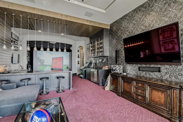 bar with carpet floors