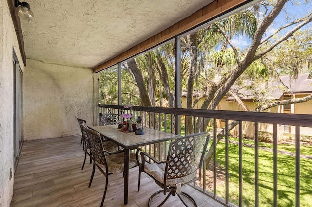 view of sunroom