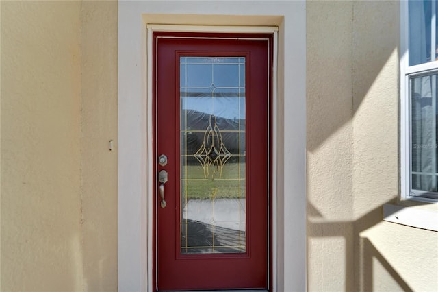 view of exterior entry