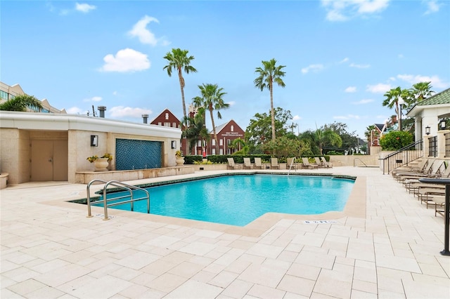 view of pool with a patio area