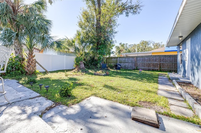 view of yard with a patio