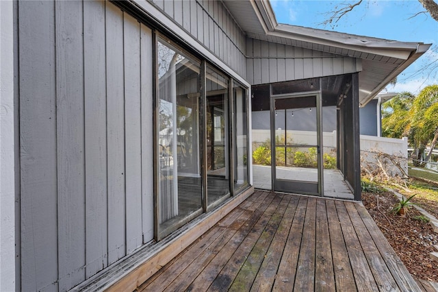 view of wooden deck