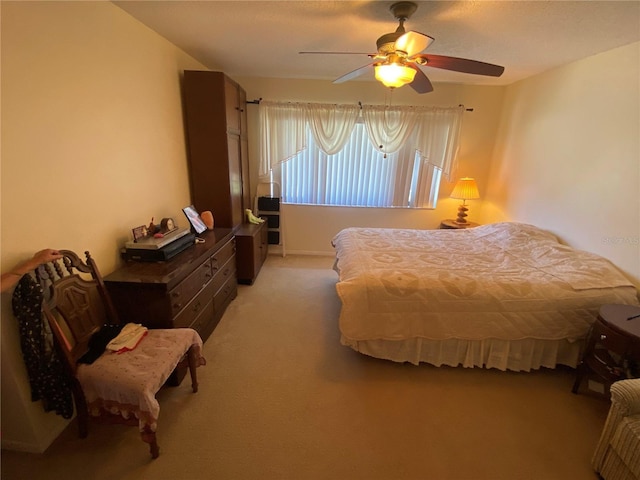 5105 Garden Vale Ave, Tampa, FL 33624 - bedroom with light carpet and ceiling fan