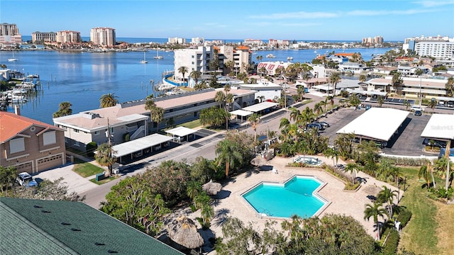 400 Island Way Unit 1411, Clearwater Beach, FL 33767 - view of urban area featuring a nearby body of water and a pool area