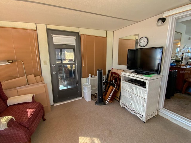 interior space with carpet floors