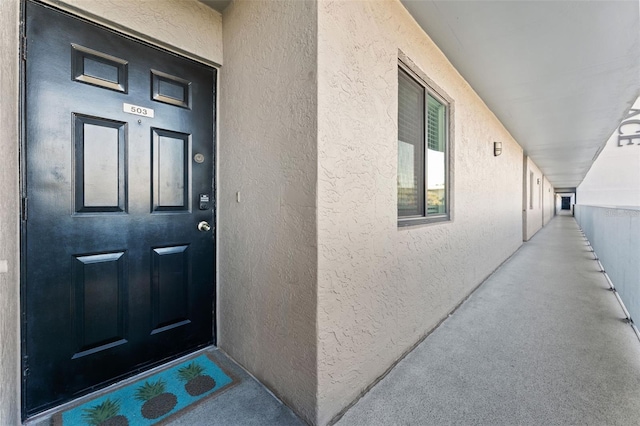 view of doorway to property