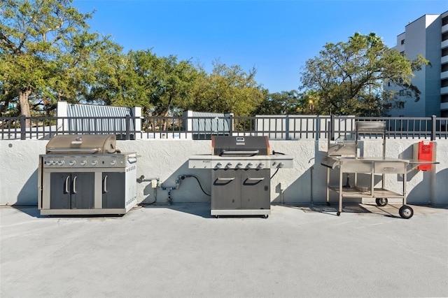 view of patio / terrace with area for grilling